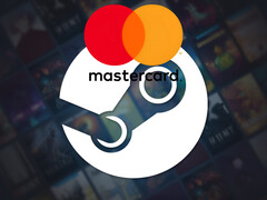 Фон Steam с логотипом Mastercard (Источник изображения: Steam, Mastercard с правками)