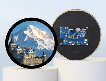 Фронтальная компоновка 7-дюймового дисплея Waveshare с закругленными краями 