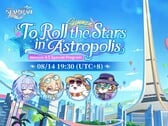 Официальный рекламный постер к версии 4.5 игры «Honkai: Star Rail» под названием «To Roll the Stars in Astropolis».