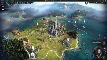 Изображение, показывающее карту в Age of Wonders 4.