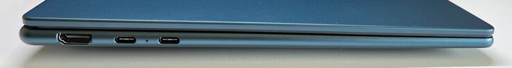 Слева: HDMI 2.1, 2x USB-C 4.0 (40 Гбит/с, DisplayPort ALT Mode 2.1, Power Delivery 3.0)