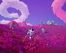 Astroneer - это научно-фантастическая крафтовая игра на выживание с кооперативом на четырех игроков и множеством ярких цветов. (Источник изображения: Steam)
