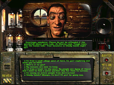 На изображении: скриншот игрового процесса из игры «Fallout: ролевая игра в постапокалиптическом мире».