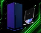 Привод Blu-ray, заметный рядом с консолью Xbox Project Helix