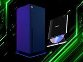 Привод Blu-ray, заметный рядом с консолью Xbox Project Helix