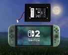 Замена аккумулятора, показанная выше, для консоли Nintendo Switch «Zelda 40th Anniversary»