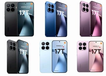 Утечка рендеров серии Xiaomi 17T.