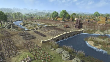 Изображение, на котором запечатлена осада в игре «A Total War Saga: Thrones of Britannia».