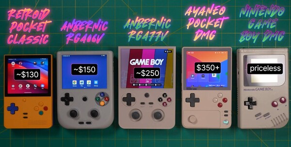 Anbernic RG477V больше многих своих конкурентов, но у него также довольно большой дисплей. (Источник изображения: Retro Game Corps)