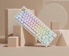Беспроводная игровая клавиатура Lemokey P2 HE белого цвета с блестящими накладками. (Источник изображения: Lemokey)