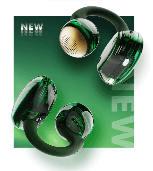 Специальное издание JBL Soundgear Clips Emerald Green имеет прозрачный дизайн.