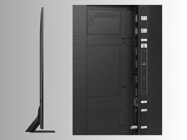 85-дюймовый QN90C QLED телевизор Samsung вид сбоку и сзади (Источник изображения: Best Buy)