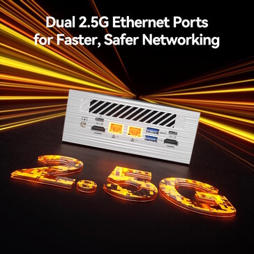 Мини-ПК оснащен быстрыми портами Ethernet (Источник изображения: Geeekom)