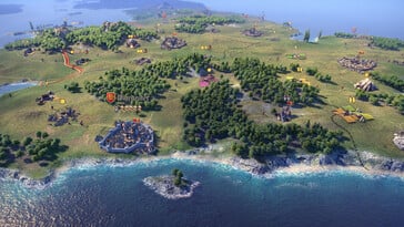 Изображение, на котором показана карта из игры «Knights of Honor II: Sovereign».