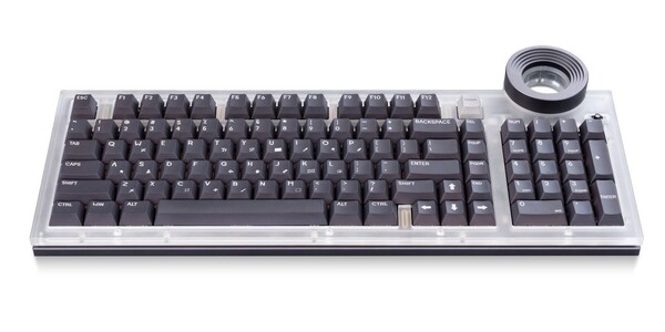 Клавиатура Lenovo Yoga Creative Keyboard AngryMiao Edition имеет прозрачный верх.