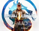 Изображён баннер с информацией о системе защиты Denuvo для игры Mortal Kombat 1