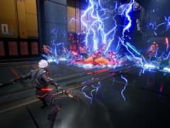 В игре Terminull Brigade игроки объединяются в кибернетические отряды, чтобы уничтожить фракции ИИ-изгоев в киберпанк-тематике. На картинке - внутриигровой скриншот. (Источник изображения: Steam)