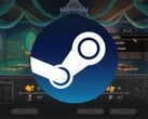 Изображение, на котором показаны логотип Steam и игра Yes, Your Grace, доступная сейчас со скидкой.