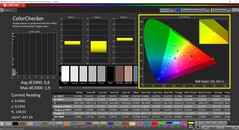 CalMAN ColorChecker (профиль: P3 Photography, целевое цветовое пространство: P3)