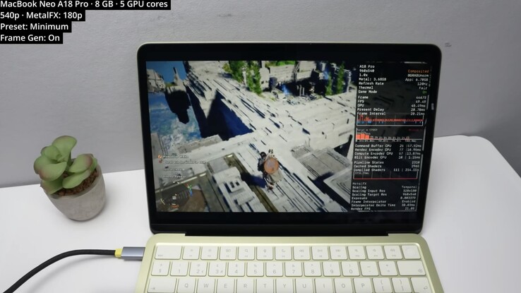 Crimson Desert работает на A18 Pro, но улов несколько размыт.