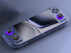 Похоже, что у Odin 3 не будет порта Micro HDMI. На снимке: игровой портативный компьютер в прозрачном голубом цвете (Источник изображения: AYN - отредактировано)