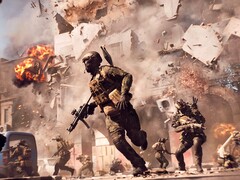 Изображение, показывающее команду, спасающуюся от взрыва в Battlefield 6. (Источник изображения: DICE)