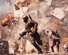 Изображение, показывающее команду, спасающуюся от взрыва в Battlefield 6. (Источник изображения: DICE)
