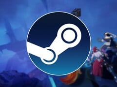 Изображение с логотипом Steam и игрой «Fellowship», на которую сейчас действует скидка 50 %.