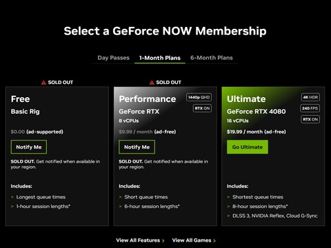 GeForce Теперь многоуровневые варианты распроданы (Источник изображения: Nvidia)