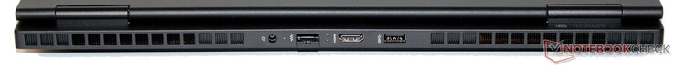 Задняя сторона: разъем питания, гигабитный Ethernet, HDMI, USB 3.2 Gen 1 (USB-A)