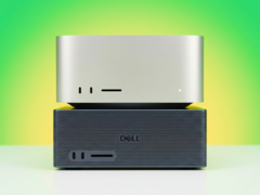Mac Studio (вверху), Dell XPS RTX Spark Mini PC (внизу).