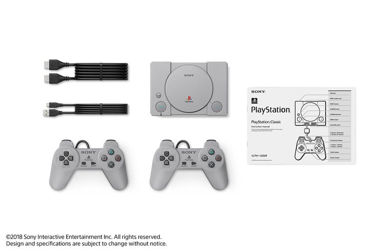 Комплект поставки PlayStation Classic (Изображение: Sony)