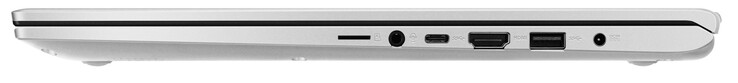 Правая сторона: слот microSD, комбинированный аудио разъем, USB 3.2 Gen 1 (Type-C), HDMI, USB 3.2 Gen 1 (Type-A), разъем питания