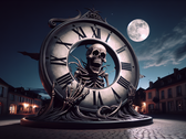 Часы Death Clock от YouTuber Vsauce показывают время, оставшееся до смерти, и призваны напомнить пользователям о быстротечности жизни. (Источник изображения: DallE3)