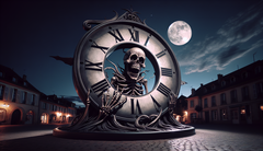 Часы Death Clock от YouTuber Vsauce показывают время, оставшееся до смерти, и призваны напомнить пользователям о быстротечности жизни. (Источник изображения: DallE3)