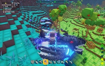 На изображении: скриншот игрового процесса из игры PixARK.