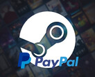 Показан фон Steam с логотипом PayPal (Источник изображения: Steam, PayPal с правками)