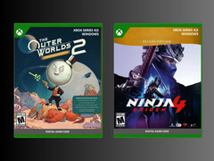 Показаны розничные коробки Outer Worlds 2 и Ninja Gaiden 4 для Xbox (Источник изображения: PNP Games)