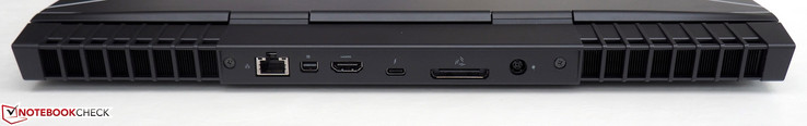 Сзади: сеть RJ45, Mini-DisplayPort 1.2, HDMI 2.0, Thunderbolt 3, внешний видеоадаптер Graphics Amplifier, питание