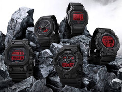 Все 5 часов из серии Casio Black and Bold Red изображены на картинке. (Источник изображения: Casio)