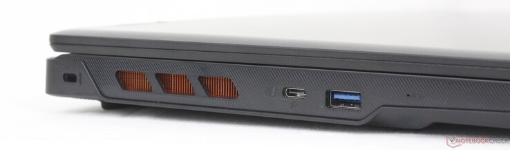Слева: Кенсингтонский замок, USB-C Thunderbolt 4 w/ DisplayPort 1.4 + Power Delivery, USB-A 3.2 Gen. 1