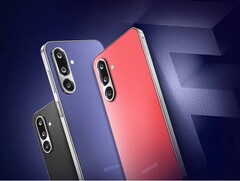 Samsung Galaxy F36 5G выпускается в кораллово-красном, роскошном фиолетовом и черном цвете искусственной кожи оникс (Источник изображения: Samsung)