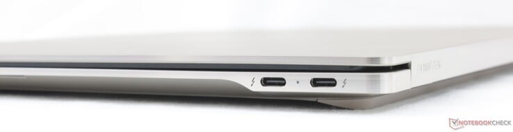 Справа: 2 порта USB-C Thunderbolt 4 с DisplayPort 2.1 и Power Delivery 3.1