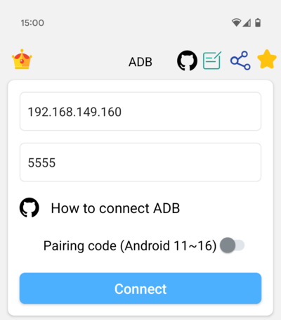 Если у Вас есть запасное устройство Android, приложение ADB - это самый простой и быстрый способ подать команды на Ваш Google TV (Источник изображени