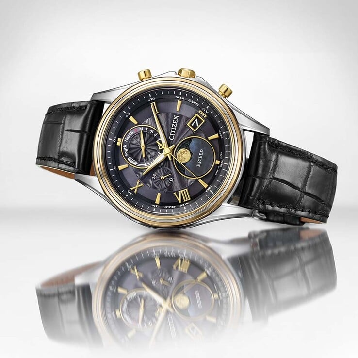 Вид под углом на часы Citizen Exceed Mid-Autumn Moon BY1025-17E