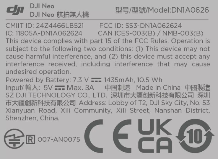 Согласно маркировке FCC, новый дрон под названием DJI Neo скоро появится на рынке.