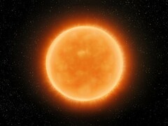 Изображение Бетельгейзе в созвездии Ориона, выполненное художником. (Источник изображения: © Nazarii_Neshcherenskyi - SHUTTERSTOCK)