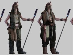 Предполагаемые утечки изображений для Star Wars Eclipse показывают персонажа-гунгана (на фото), а также других персонажей. (Источник изображения: MP