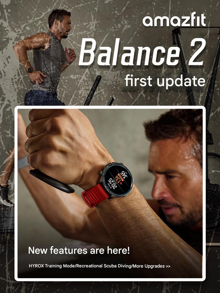 Примечания к обновлению смарт-часов Amazfit Balance 2. (Источник изображения: Amazfit через Weibo, машинный перевод)