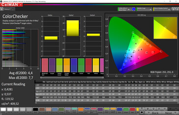 CalMAN color accuracy (sRGB)